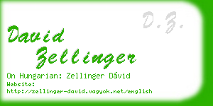 david zellinger business card